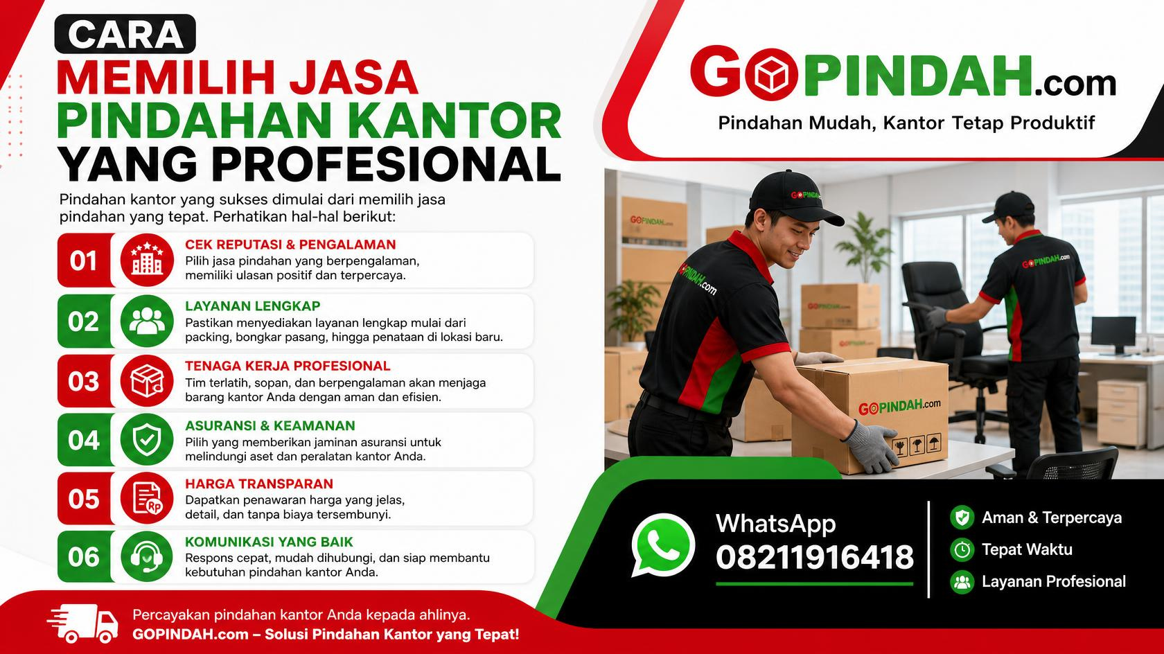 Cara Memilih Jasa Pindahan Kantor yang Profesional - W.A 08211916418